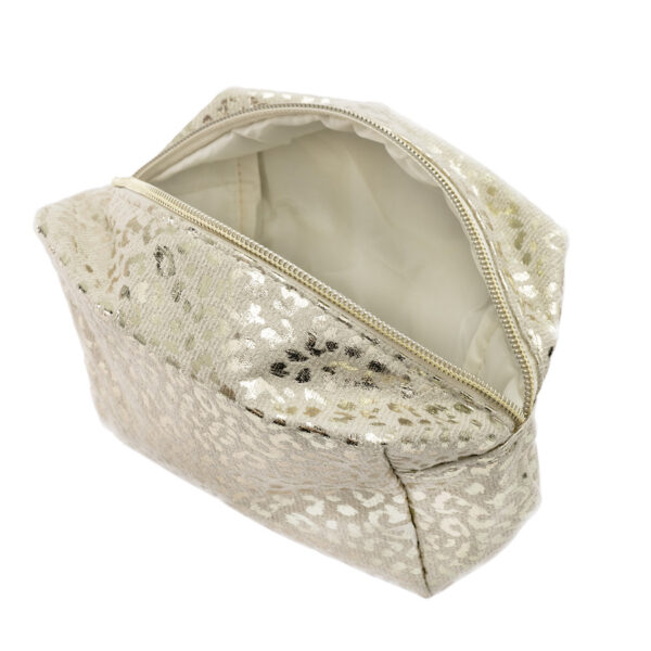COSMETIQUERA DORADA ANIMAL PRINT TRENDY - Imagen 3